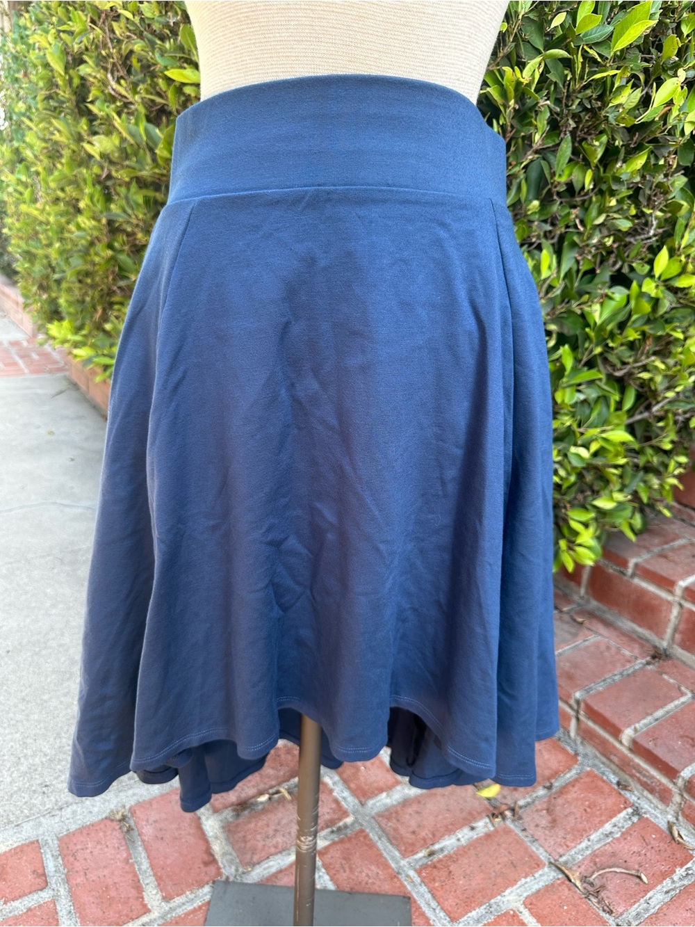Elhoffer Navy Blue A-Line high low  Skirt